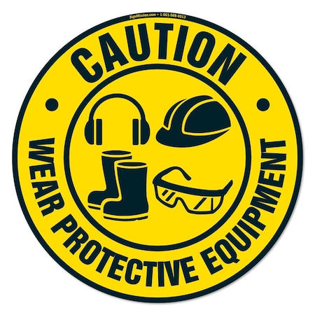Wear Protective Equipment 4 16in Non-Slip Floor Marker, 3PK
